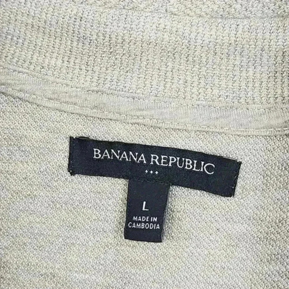 Banana Republic Men's Shawl neck pullover Sweater Size L‎ Cotton Blend - Picture 5 of 7